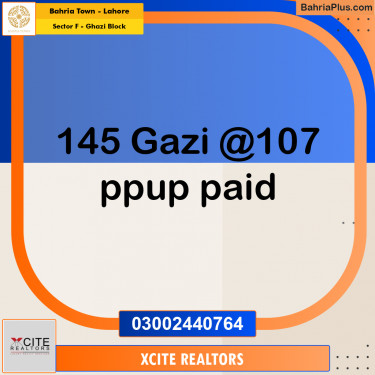 Residential Plot for Sale in Sector F - Ghazi Block -  Bahria Town, Lahore - (BP-251238)