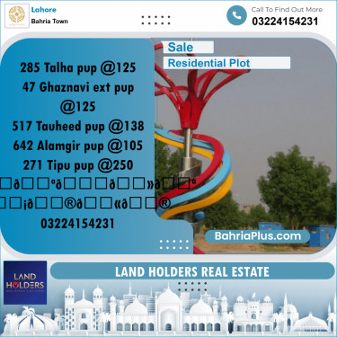 Residential Plot for Sale in Bahria Town, Lahore - (BP-251277)