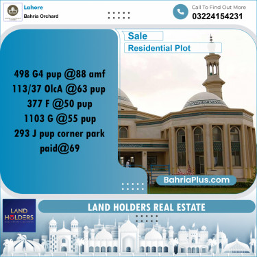 Residential Plot for Sale in Bahria Orchard, Lahore - (BP-251465)