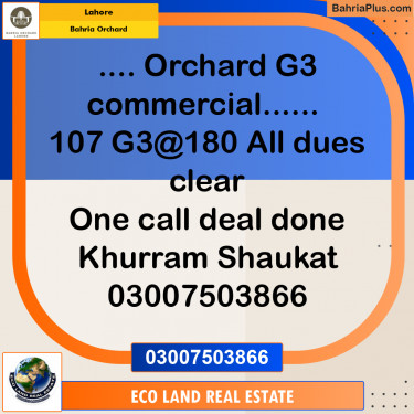 Commercial Plot for Sale in Bahria Orchard, Lahore - (BP-251498)