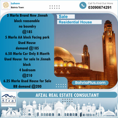 Residential House for Sale in Bahria Town, Lahore - (BP-251530)