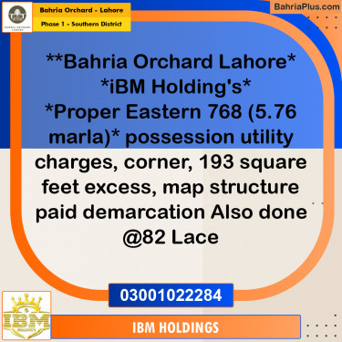 10 Marla Residential Plot for Sale in Phase 1 - Southern District -  Bahria Orchard, Lahore - (BP-251550)