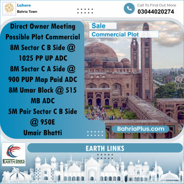 Commercial Plot for Sale in Bahria Town, Lahore - (BP-251735)