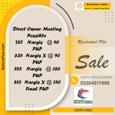 5 Marla Residential Plot for Sale in Sector C - Nargis/Hussain Block -  Bahria Town, Lahore - (BP-252045)