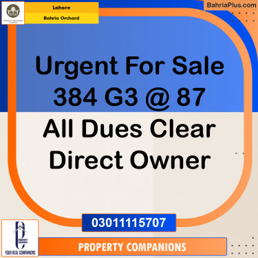 Residential Plot for Sale in Bahria Orchard, Lahore - (BP-252228)