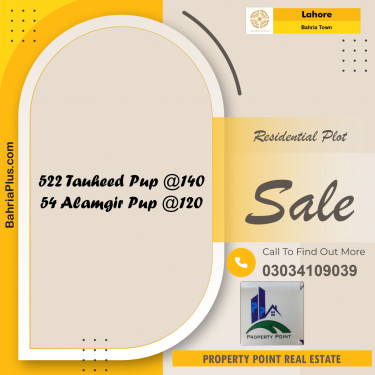 Residential Plot for Sale in Bahria Town, Lahore - (BP-252292)