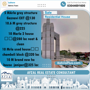 Residential House for Sale in Bahria Town, Lahore - (BP-252325)