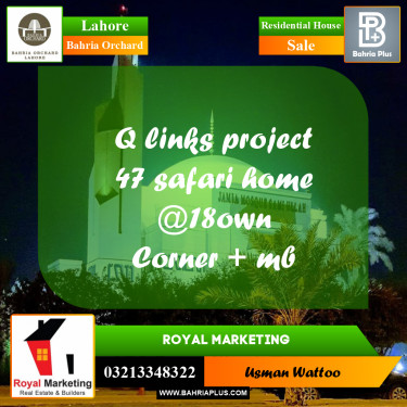 Residential House for Sale in Bahria Orchard, Lahore - (BP-252402)