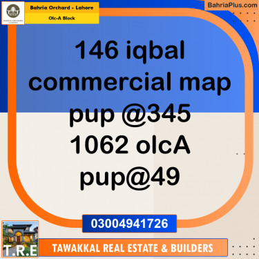 5 Marla Residential Plot for Sale in OLC-A Block -  Bahria Orchard, Lahore - (BP-252458)