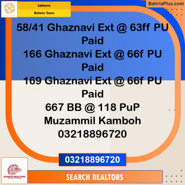 Residential Plot for Sale in Bahria Town, Lahore - (BP-252489)