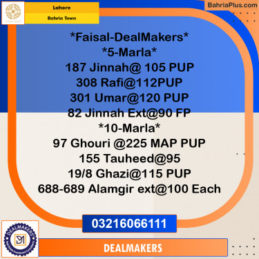 Residential Plot for Sale in Bahria Town, Lahore - (BP-252503)