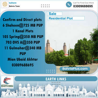 Residential Plot for Sale in Bahria Town, Lahore - (BP-252596)