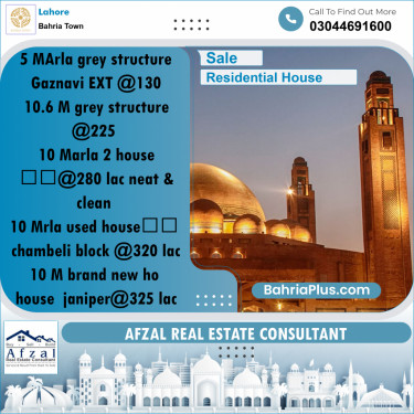 Residential House for Sale in Bahria Town, Lahore - (BP-252612)