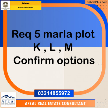 Residential Plot for Sale in Bahria Orchard, Lahore - (BP-252711)