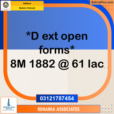 Residential Plot for Sale in Bahria Orchard, Lahore - (BP-252756)