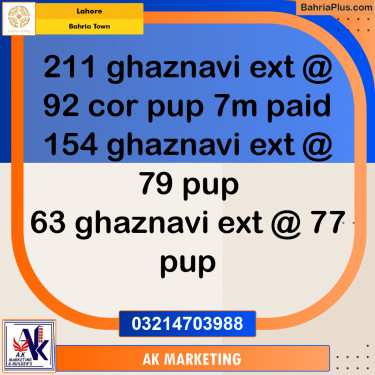 Residential Plot for Sale in Bahria Town, Lahore - (BP-252801)