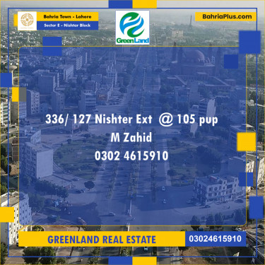 Residential Plot for Sale in Sector E - Nishtar Block -  Bahria Town, Lahore - (BP-252836)