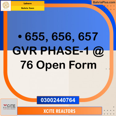 Residential Plot for Sale in Bahria Town, Lahore - (BP-252852)