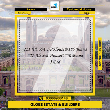 Residential House for Sale in Bahria Town, Lahore - (BP-253015)
