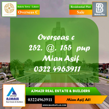 Residential Plot for Sale in Overseas C -  Bahria Town, Lahore - (BP-253085)