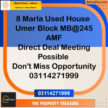 8 Marla Residential House for Sale in Sector B - Umer Block -  Bahria Town, Lahore - (BP-253112)