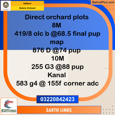 Residential Plot for Sale in Bahria Orchard, Lahore - (BP-253135)