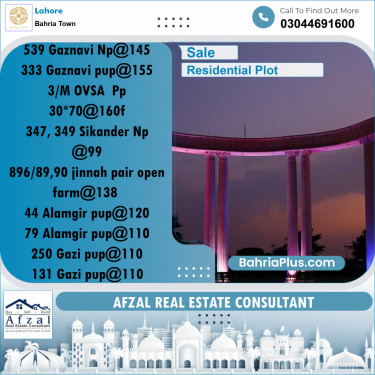 Residential Plot for Sale in Bahria Town, Lahore - (BP-253265)