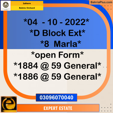 8 Marla Residential Plot for Sale in Bahria Orchard, Lahore - (BP-253377)