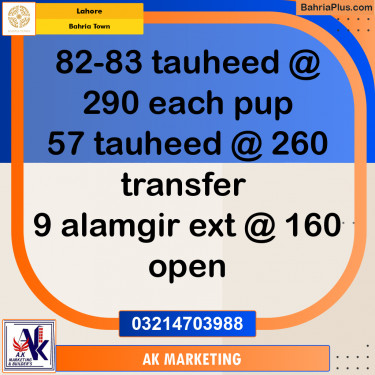 Commercial Plot for Sale in Bahria Town, Lahore - (BP-253415)