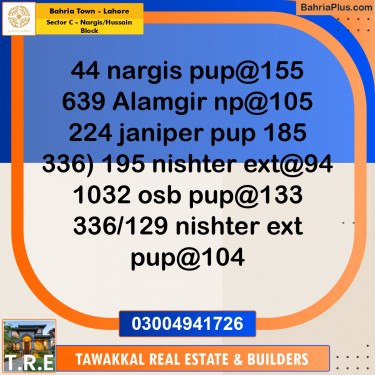 10 Kanal Residential Plot for Sale in Sector C - Nargis/Hussain Block -  Bahria Town, Lahore - (BP-253454)