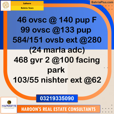 Residential Plot for Sale in Bahria Town, Lahore - (BP-253526)