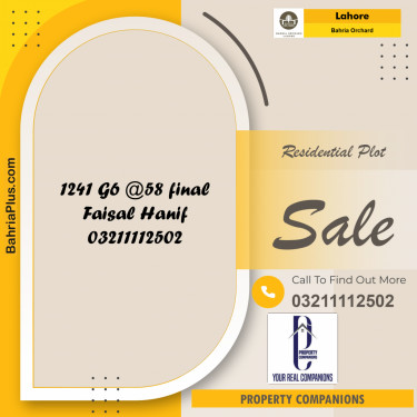 Residential Plot for Sale in Bahria Orchard, Lahore - (BP-253550)