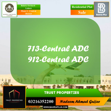 10 Marla Residential Plot for Sale in Phase 1 - Central District -  Bahria Orchard, Lahore - (BP-253634)