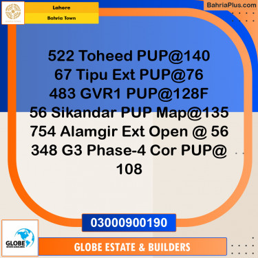 Residential Plot for Sale in Bahria Town, Lahore - (BP-253770)