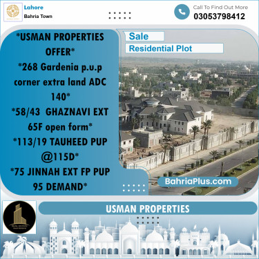 Residential Plot for Sale in Bahria Town, Lahore - (BP-253802)