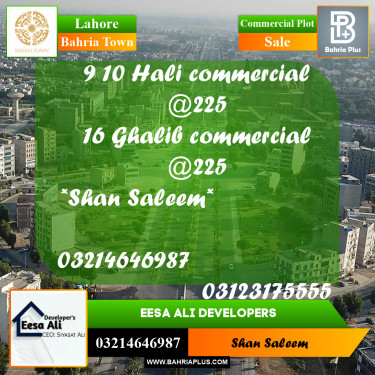 Commercial Plot for Sale in Bahria Town, Lahore - (BP-253883)