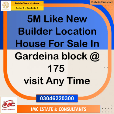 Residential House for Sale in Sector C - Gardenia 1 -  Bahria Town, Lahore - (BP-253887)