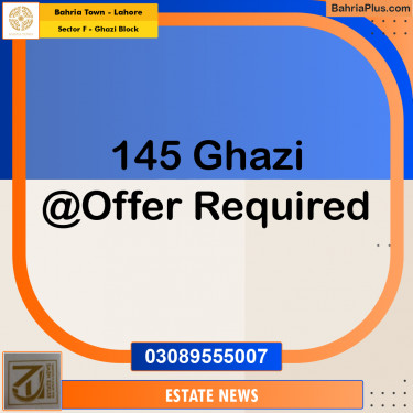 Residential Plot for Sale in Sector F - Ghazi Block -  Bahria Town, Lahore - (BP-253915)