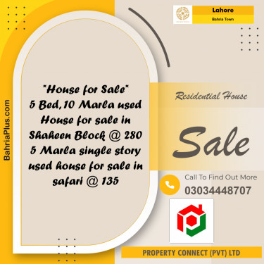 Residential House for Sale in Bahria Town, Lahore - (BP-253920)