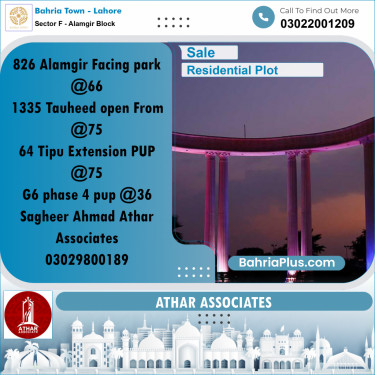 5 Marla Residential Plot for Sale in Sector F - Alamgir Block -  Bahria Town, Lahore - (BP-253965)