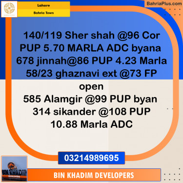 Residential Plot for Sale in Bahria Town, Lahore - (BP-254011)