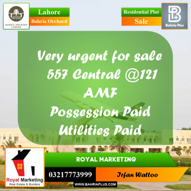 Residential Plot for Sale in Bahria Orchard, Lahore - (BP-254059)