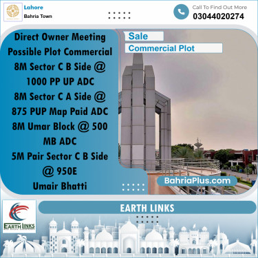 Commercial Plot for Sale in Bahria Town, Lahore - (BP-254061)