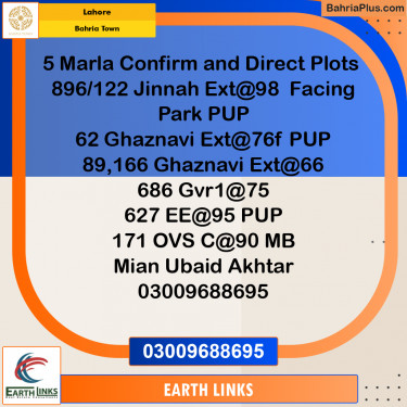 Residential Plot for Sale in Bahria Town, Lahore - (BP-254080)