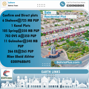 Residential Plot for Sale in Bahria Town, Lahore - (BP-254082)