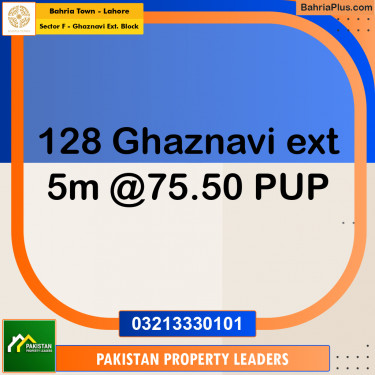 5 Marla Residential Plot for Sale in Sector F - Ghaznavi Ext. Block -  Bahria Town, Lahore - (BP-254097)