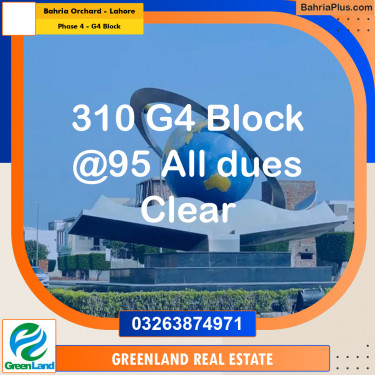 10 Marla Residential Plot for Sale in Phase 4 - G4 Block -  Bahria Orchard, Lahore - (BP-254136)