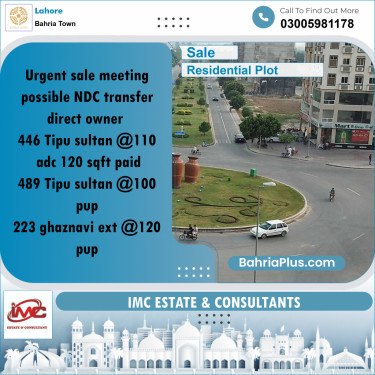 Residential Plot for Sale in Bahria Town, Lahore - (BP-254162)