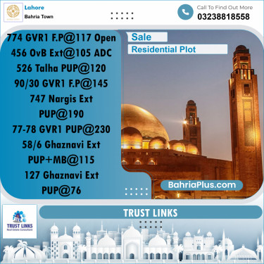 Residential Plot for Sale in Bahria Town, Lahore - (BP-254211)