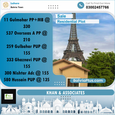 Residential Plot for Sale in Bahria Town, Lahore - (BP-254224)